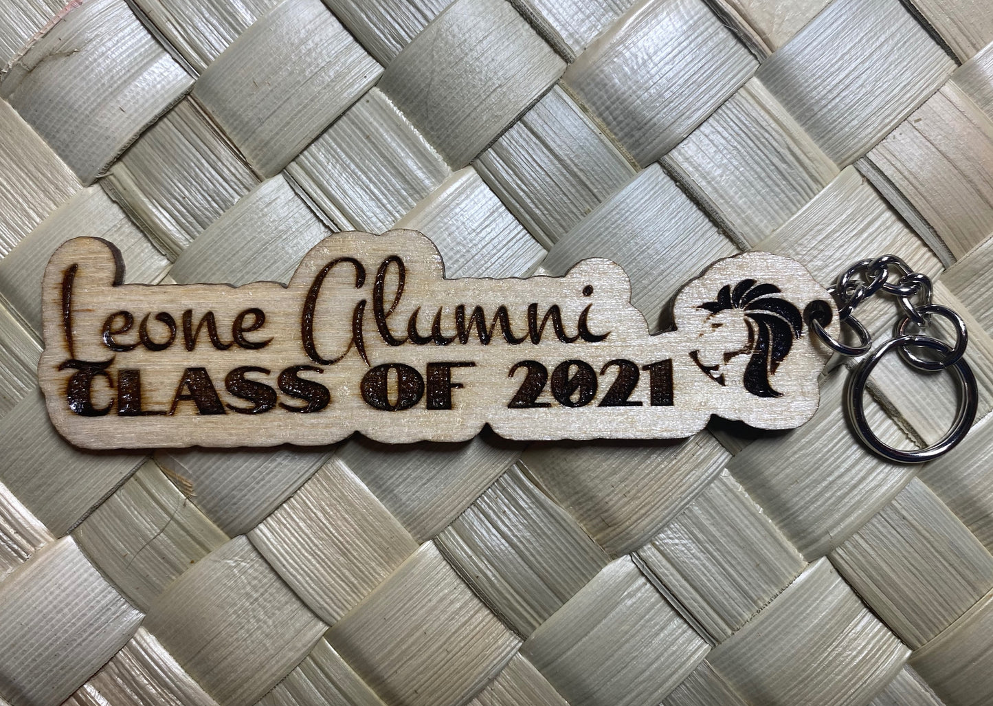 Custom HS Alumni Wooden Key Chain