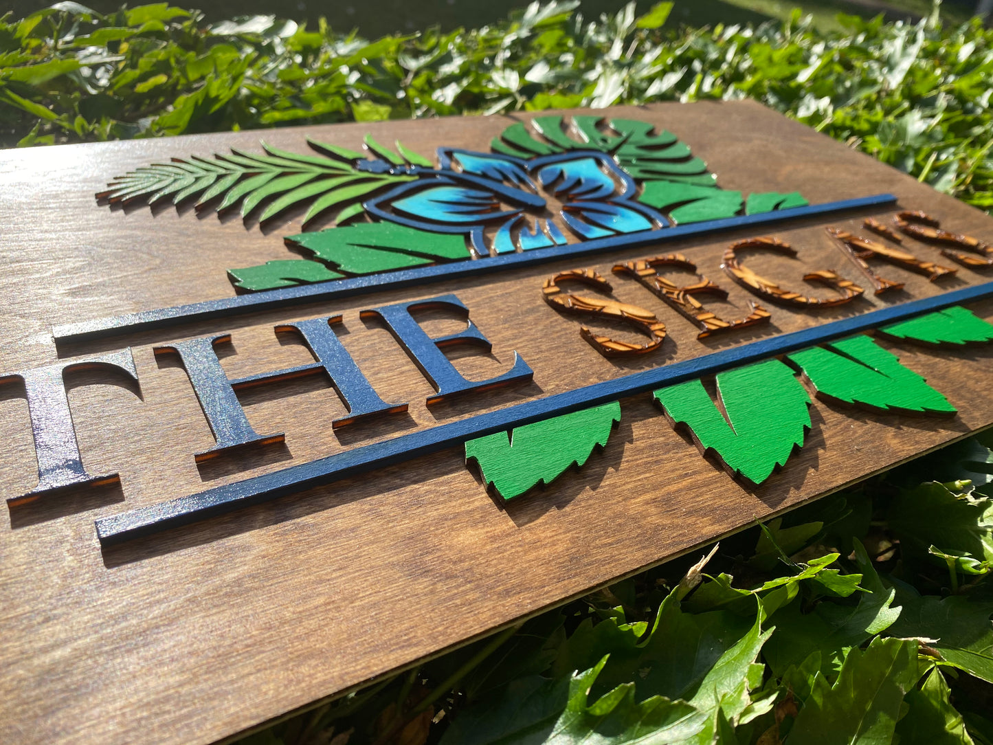 Hibiscus Family Wooden Sign