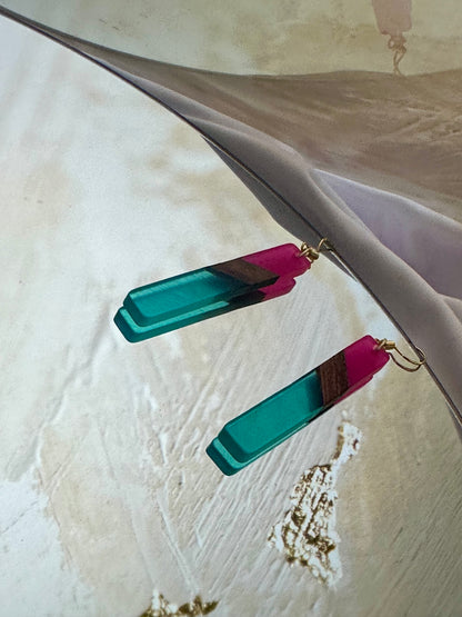 Pink & Aqua Earrings