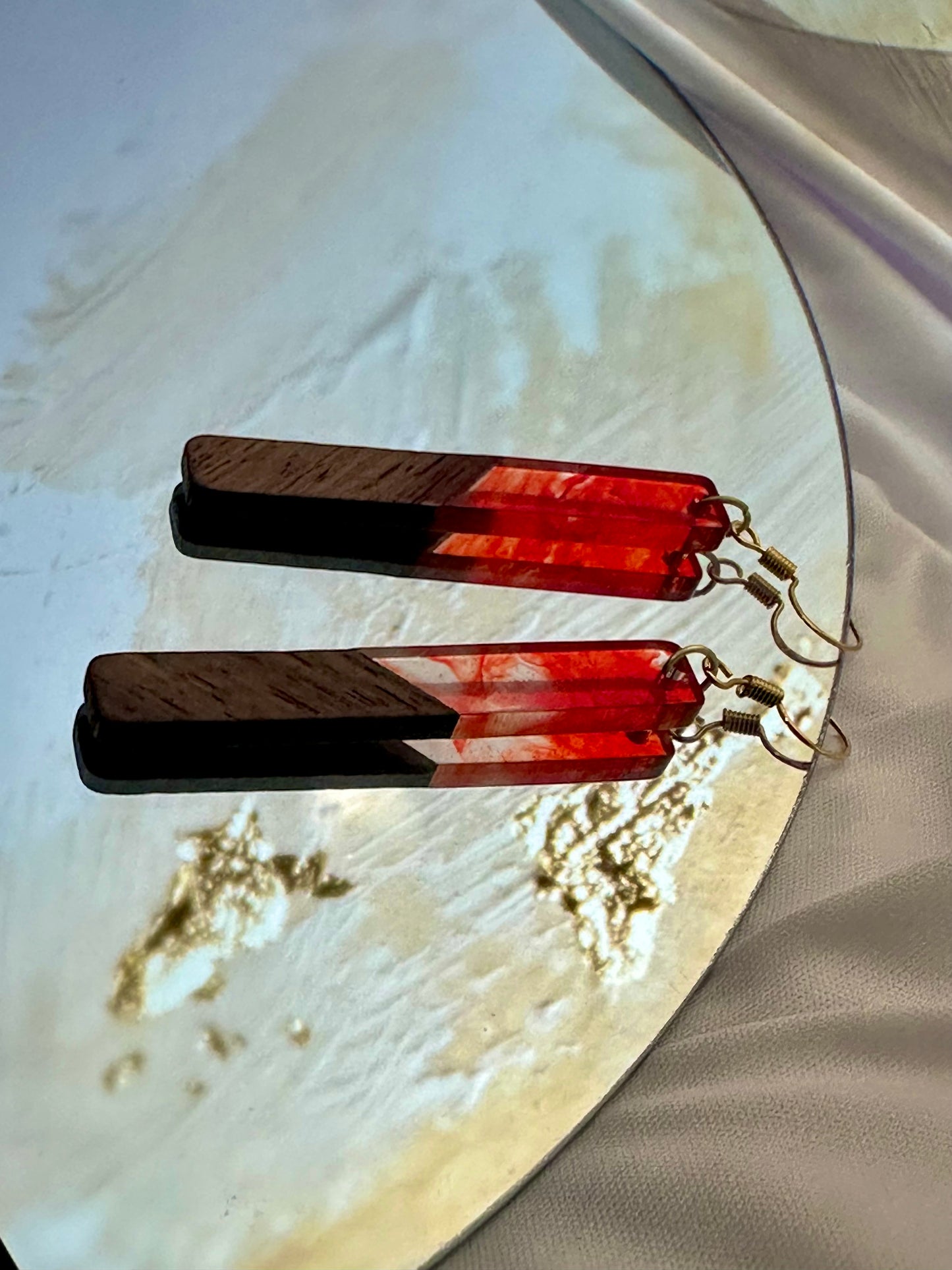 Red Smoked Earrings