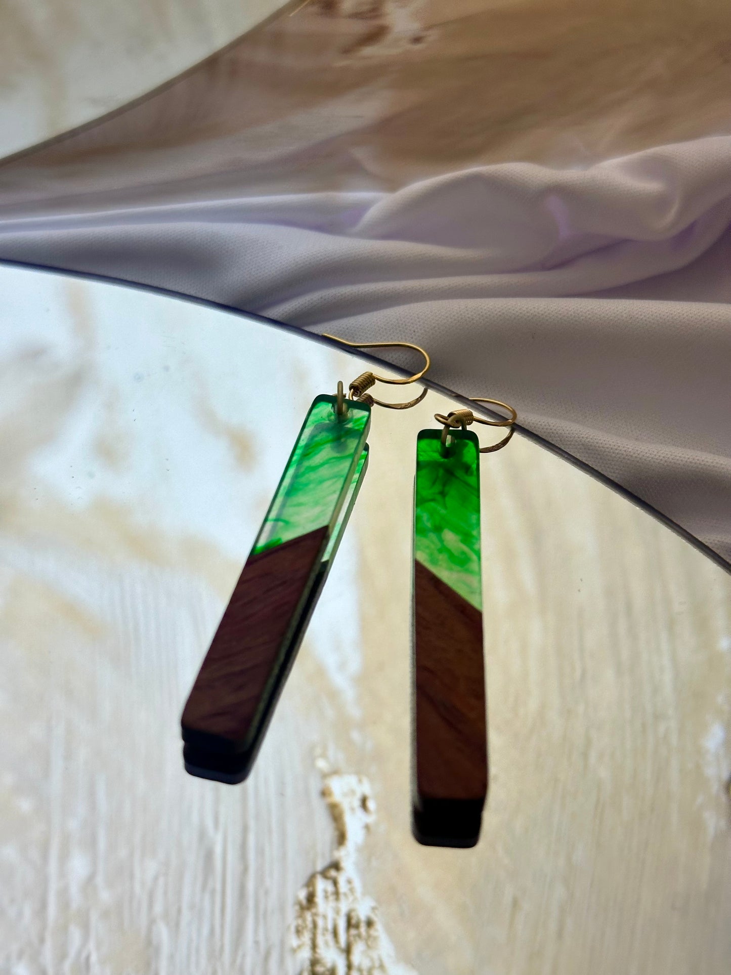 Green Smoke Earrings