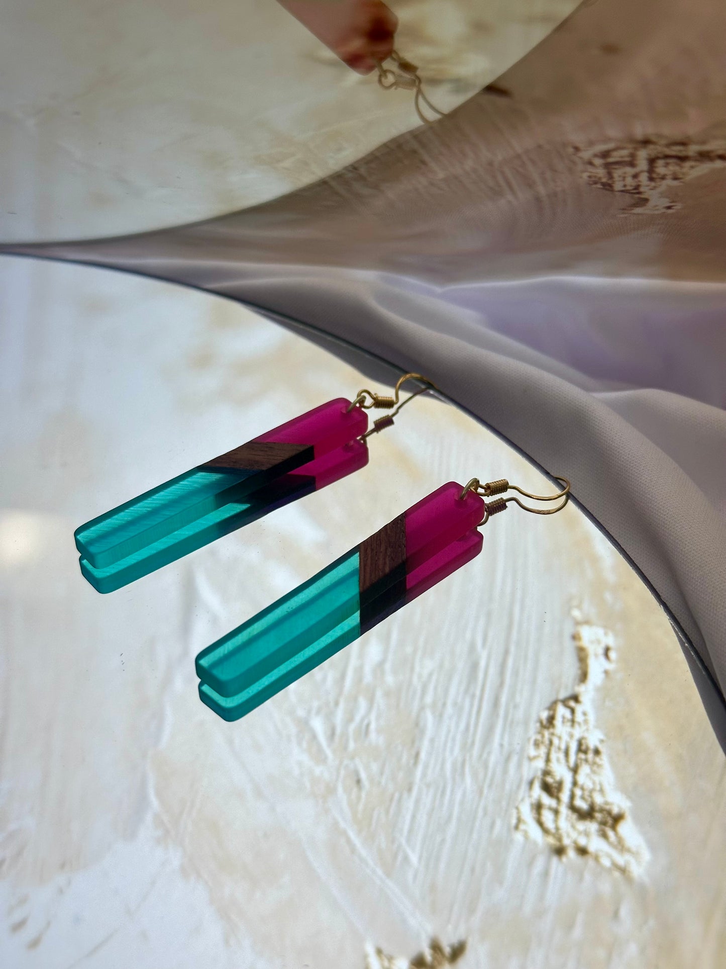 Pink & Aqua Earrings