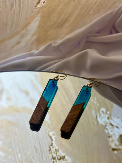 Blue Smoked Earrings