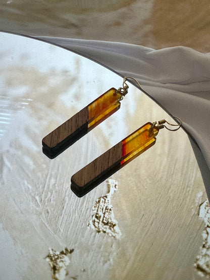 Red and Honey Earrings