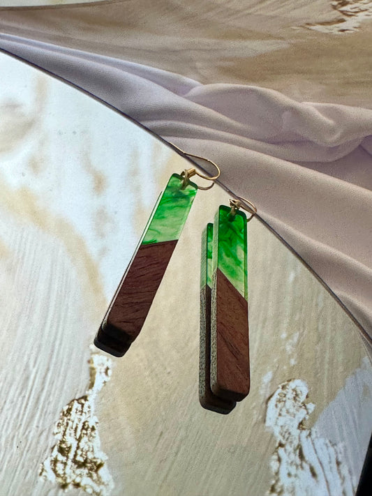 Green Smoke Earrings