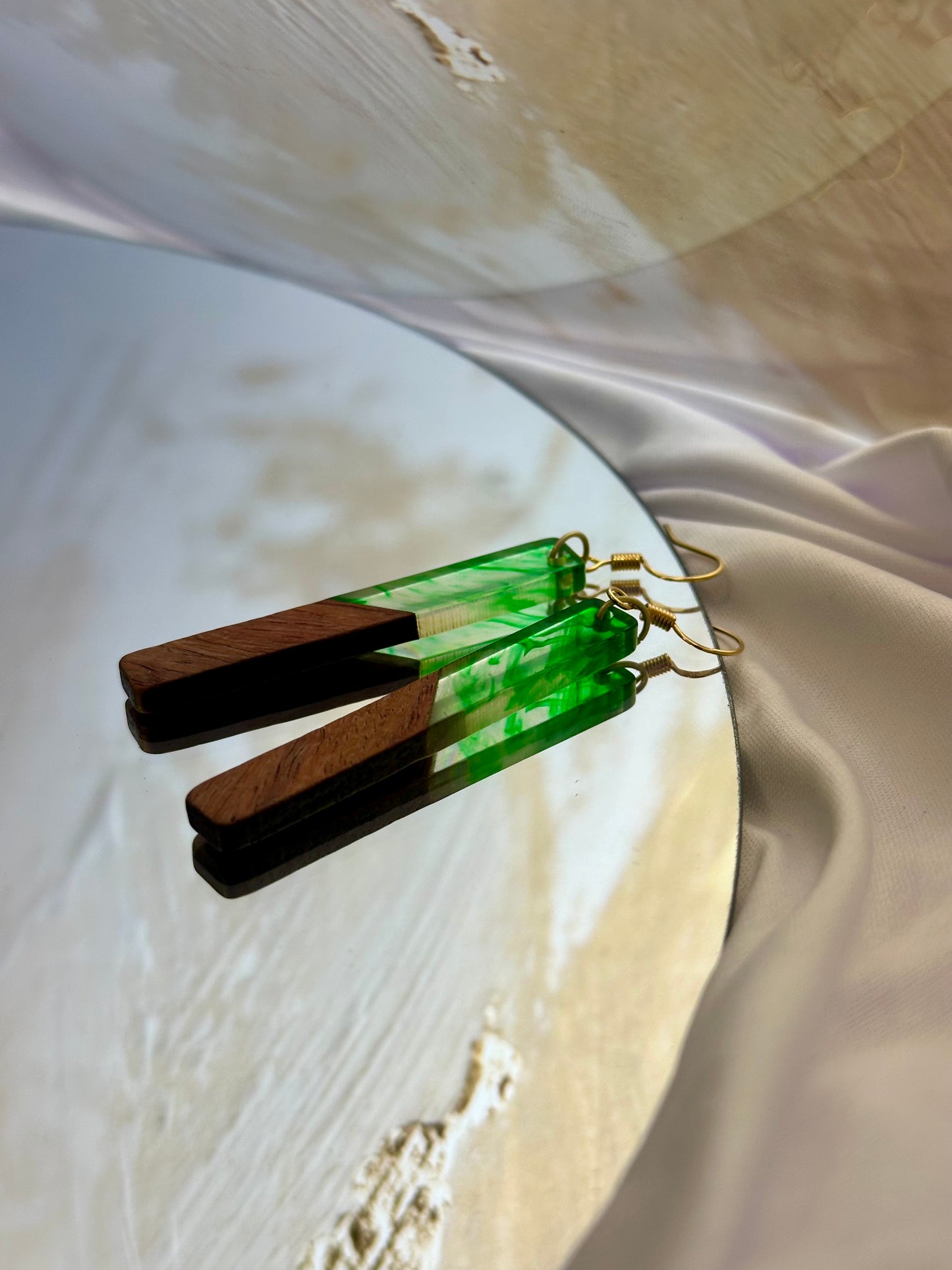 Green Smoke Earrings