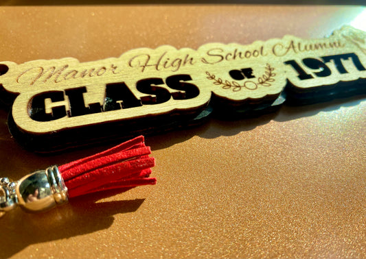 Custom HS Alumni Wooden Key Chain