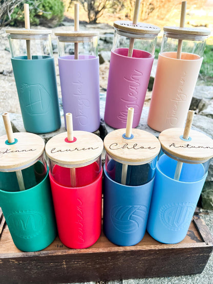 Glass/Bamboo Tumbler With Silicone Sleeve – Riley Reese Boutique