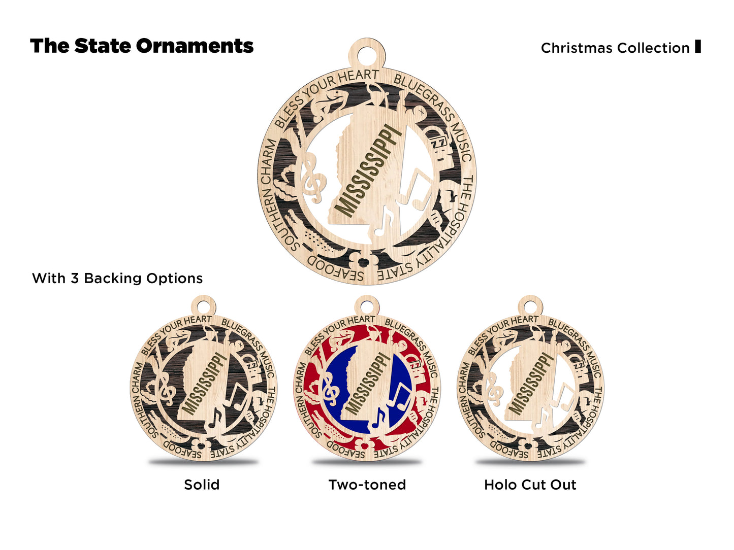 All 50 States 3D Ornament