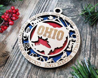 All 50 States 3D Ornament