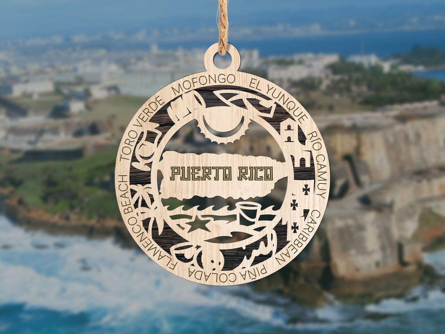 Puerto Rico Christmas 3D Ornament