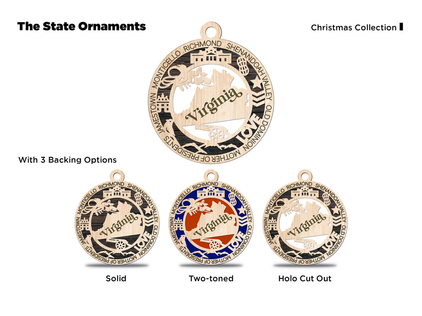 All 50 States 3D Ornament