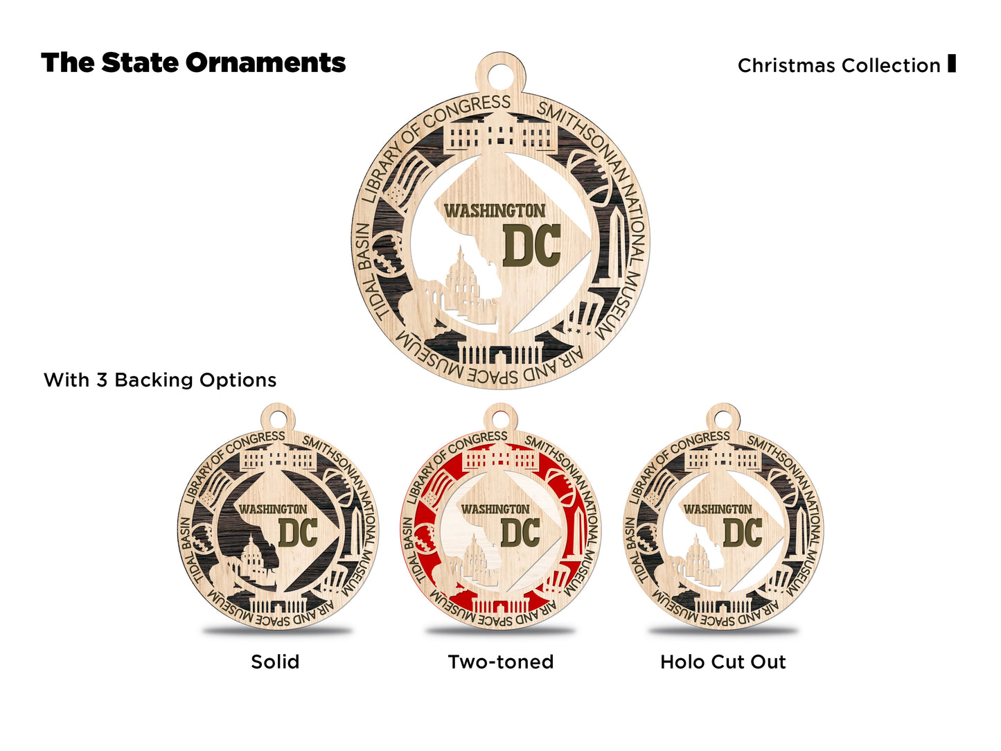 All 50 States 3D Ornament